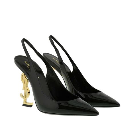 ysl black slingback heels|ysl heels black opyum.